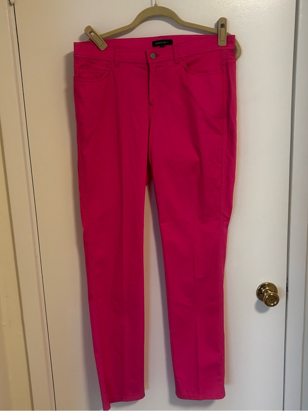 NEW Lafayette 148 New York Hot Pink Straight Leg Pants